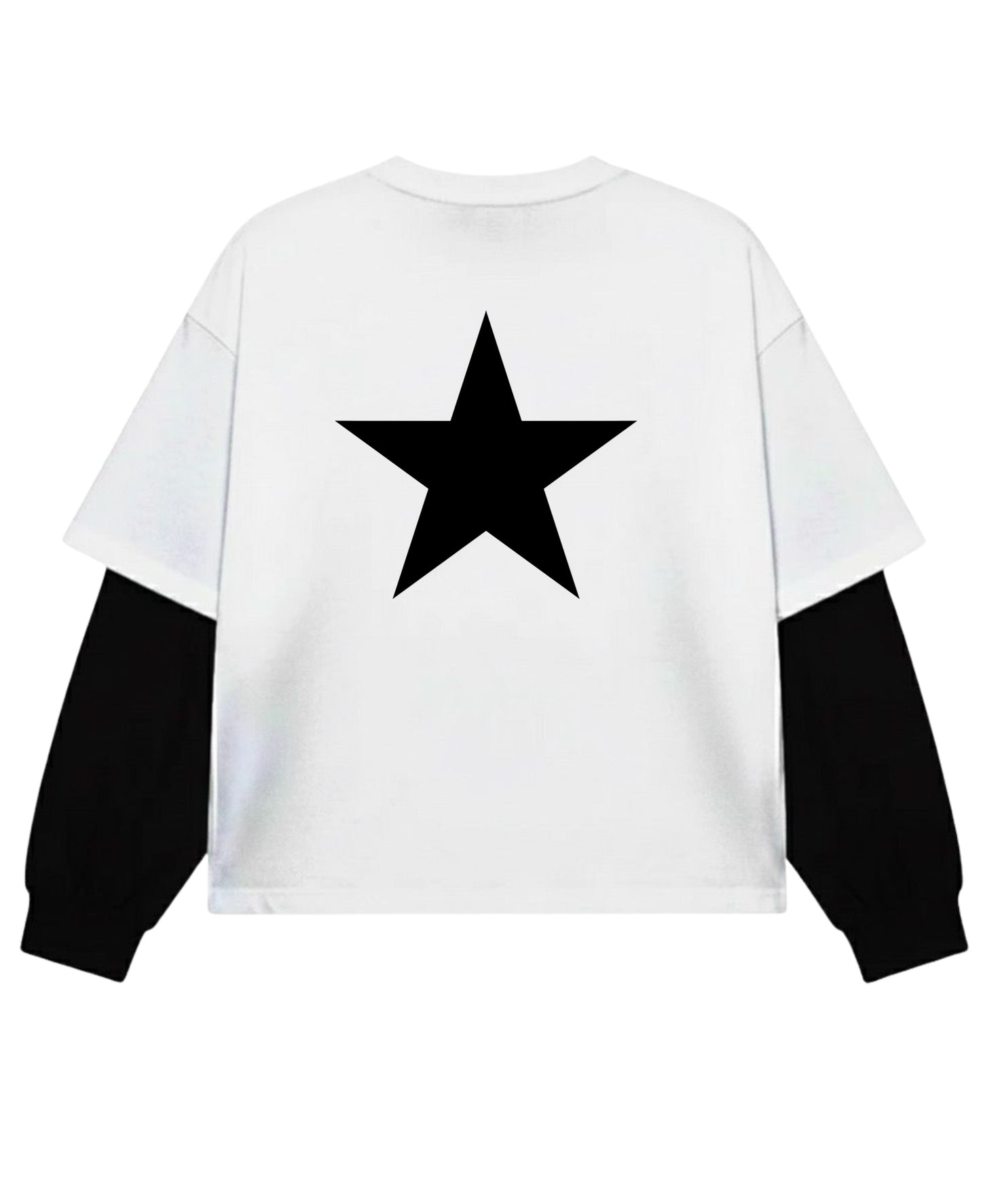 C&L COVENANT WHITE WITH BLACK SLEEVE OVERSIZED TEE