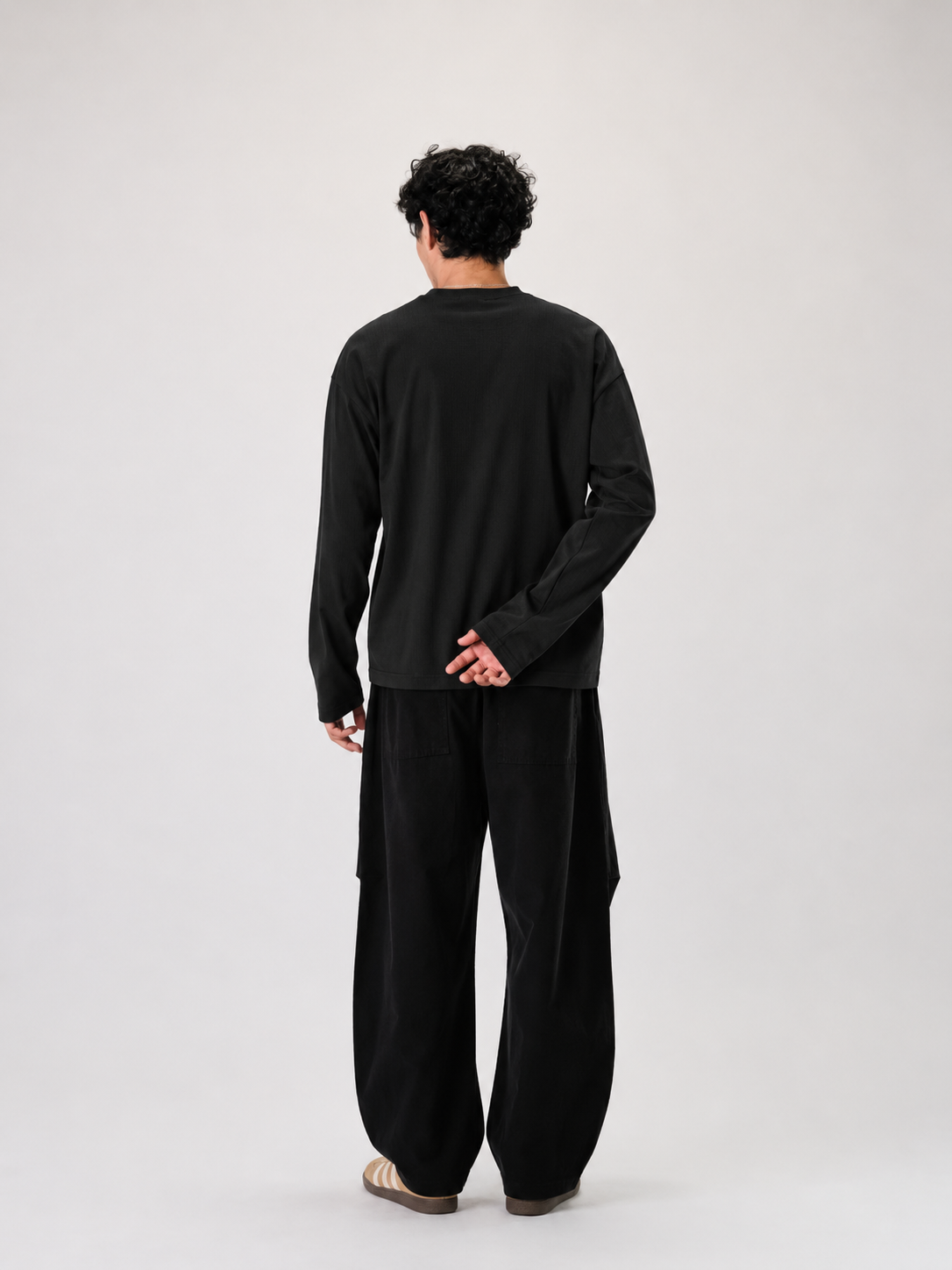 C&L HENLEY WAFFEL TEXTURED