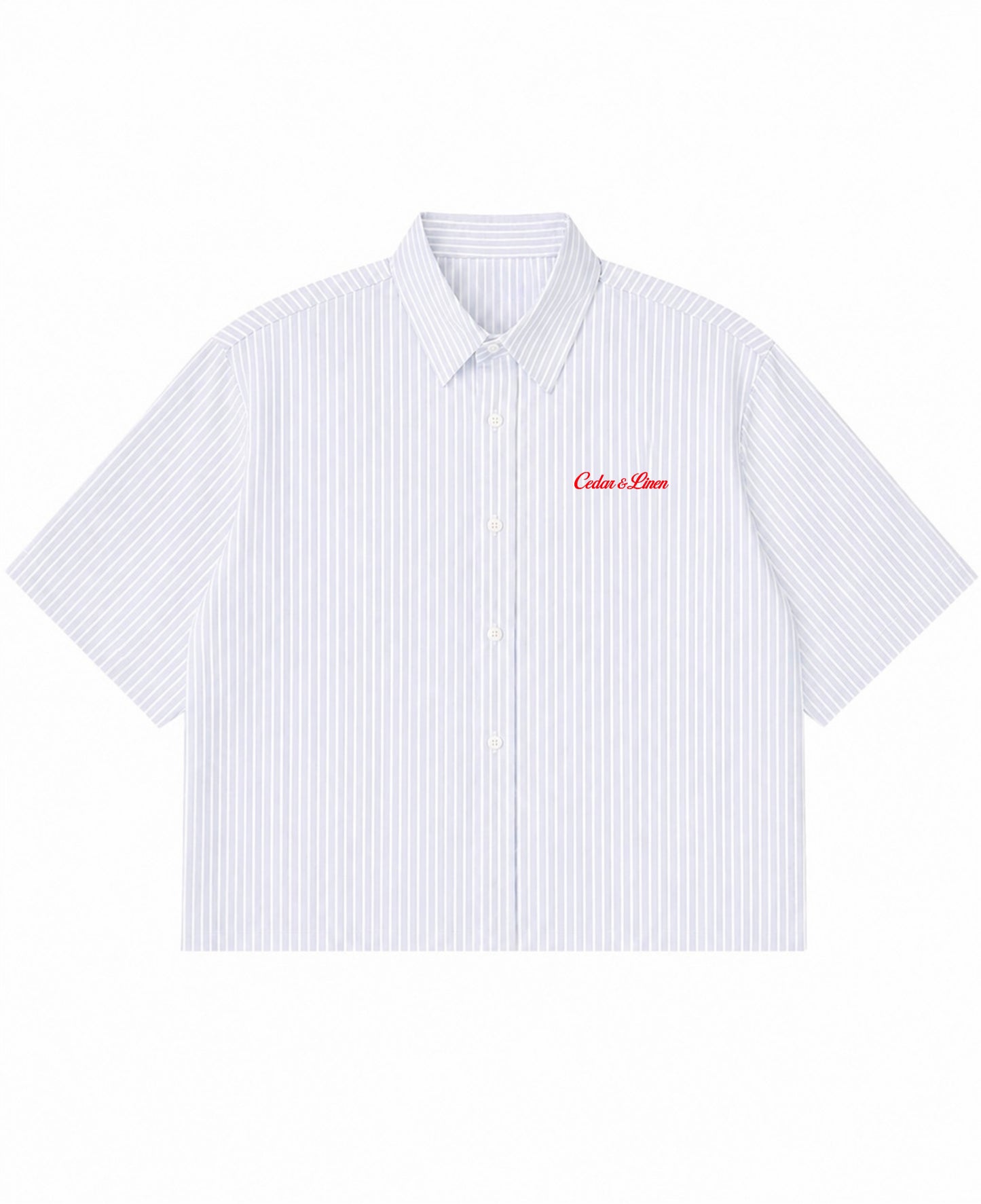 Blue Striped Oxford Boxy Shirt